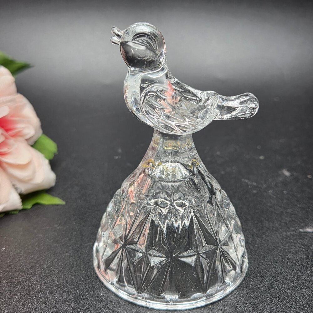 Vintage HOFBAUER Byrdes German Crystal Mini Taper Candle Holder Bird